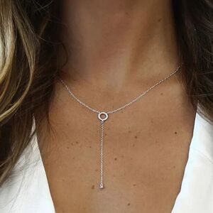 The Gotta Have it Delicate Lariat necklace with cubic zirconia in 925 silver